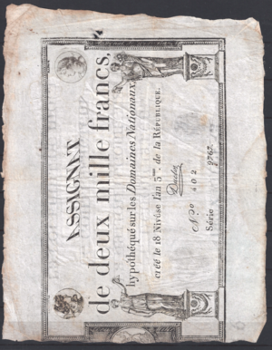 1.000 Francs 1795  P A81  ZFR