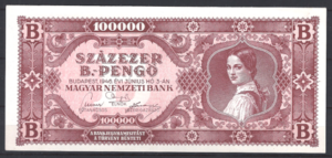 100,000 Pengo 3-6-1946 P 133  aUNC