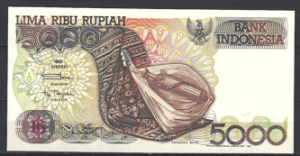 5.000 Rupiah 1992 P 130-a UNC