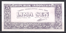5 Sen 1945 P 14 UNC