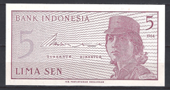 5 Sen 1964 P 91-a UNC