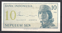 10 Sen 1964 P 92-a UNC
