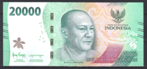 20.000 Rupiah 2022 P W166 UNC