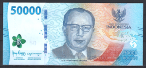 50.000 Rupiah 2022 P W167 UNC