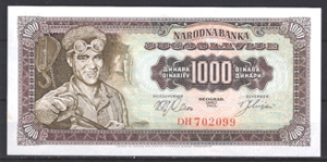 1.000 Dinara 1963 P 75-a UNC