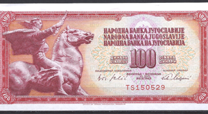 100 Dinara 1965  P 80-c  UNC