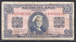 2 1/2 Gulden 1945 15-1c FR-