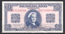 2 1/2 Gulden 1945 15-1c PR/XF+