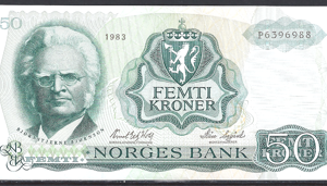 50 Kroner 1983  P 37-d  PR/XF