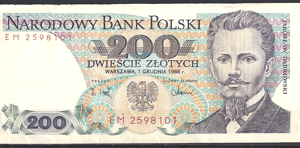 200 Zlotych 1988  P 144-c  ZFR+