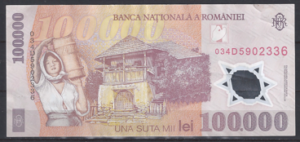 100.000 Lei 2001  P 114-a  PR/XF