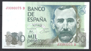 1.000 Pesetas 23-10-1979  P 158  PR/XF