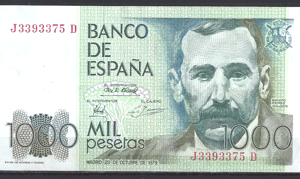 1.000 Pesetas 23-10-1979  P 158  PR/XF
