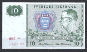 10 Kronor 1985V  P 52-d  ZFR+