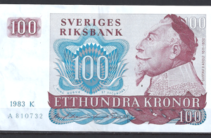 100 Kronor 1983K  P 54-c  ZFR