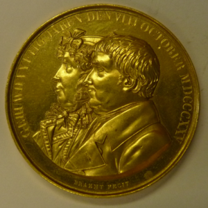 Medal 50-jarig huwelijk Wilhem Willink en Hester Bierens 1825