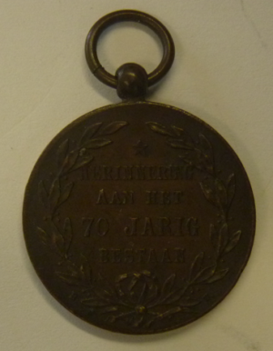 Draagpenning 70-jaar Grenadiers en Jagers 1899