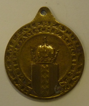 Draagpenning Huwelijk Prinses Juliana en Prins Bernhard 1937