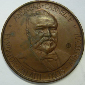 Andreas Carnegie, Fundator Palatii Pacis 1907  RARE!!!