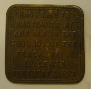 Bar Token - Kentucky Derby 15 Cents 1903