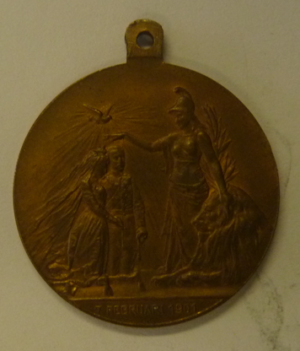 Draagmedaille Huwelijk Koningin Wilhelmina en Prins Hendrik 1901