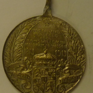 Draagpenning Eeuwfeest Nederland hersteld 100 jaar Onafhankelijkheid  RARE!!!