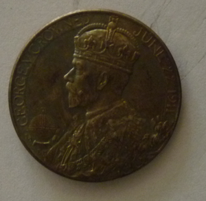 Zilver medal Kroning George V in 1911 RARE!!!