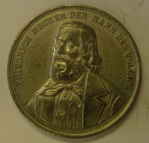 Medal Friedrich Hecker, Mann des Folks. z.j. (1830-1852)  RARE!!!