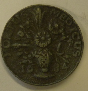 Toegangspenning Hortus Medicus, Amsterdam 1684