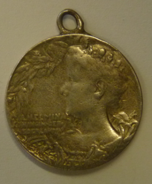 Penning Inhuldiging Koningin Wilhelmina, 6 september 1898