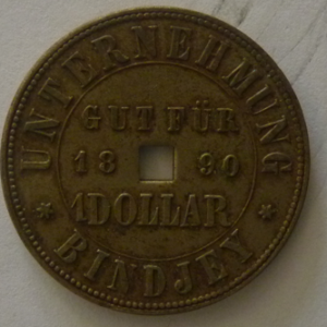 Plantage token - 1 Dollar 1890