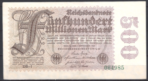 500 Millionen Mark 1923  P 110-e1  UNC-