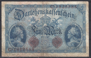 5 Mark 1914  P 47-b  FR