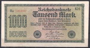 1.000 Mark 1922  P 76-F  PR/XF