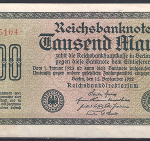 1.000 Mark 1922  P 76-F  PR/XF