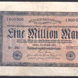 Eine Million Mark 1923 P 93 PR/XF