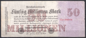 50 Millionen Mark 1923  P 98-b1  ZFR