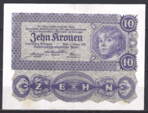 10 Kronen 1922  P 75  PR/XF