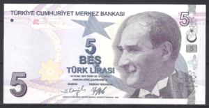 5 Lirasi 2006  P 222-f  UNC