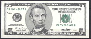 5 Dollars 2001  P 510-K11  PR/XF+