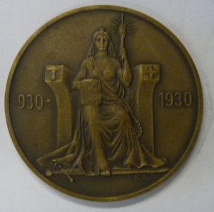 Medal 1.000 Years of Althing, Iceland 1930