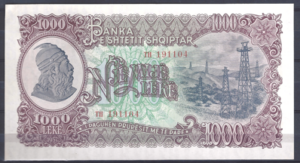 1.000 Leke 1957  P 32-a  UNC-
