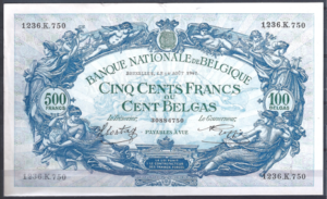 500 Francs 1-8-1942  P 109-2  UNC-