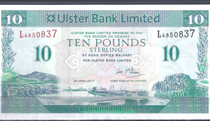 10 Pounds 4-4-2017  P 341-c  UNC