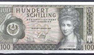 100  Schilling 2-1-1969  P 145-a  PR/XF