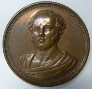 Herinneringspenning Overlijden E.W. van Dam van Isselt 1860