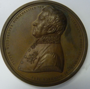 Gedenkpenning Pieter Huidekoper, Burg. van Amsterdam 1842-1849