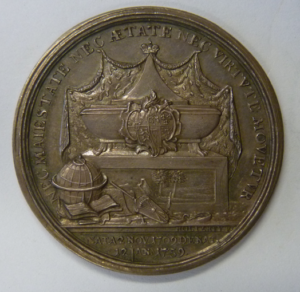 Medal ter herinnering Death of Princess Anne 1759 Silver VERY RARE !!!!