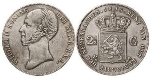 2 1/2 Gulden 1843  PR/XF+