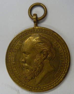 Draagpenning 70e verjaardag Koning Willem III 1887